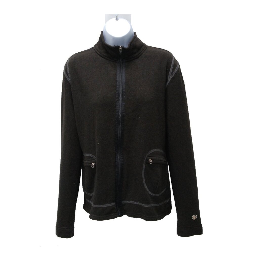 Kuhl Women’s Kashmira Soft Fleece Outdoor Hiking Full Zip Jacket, Black, L